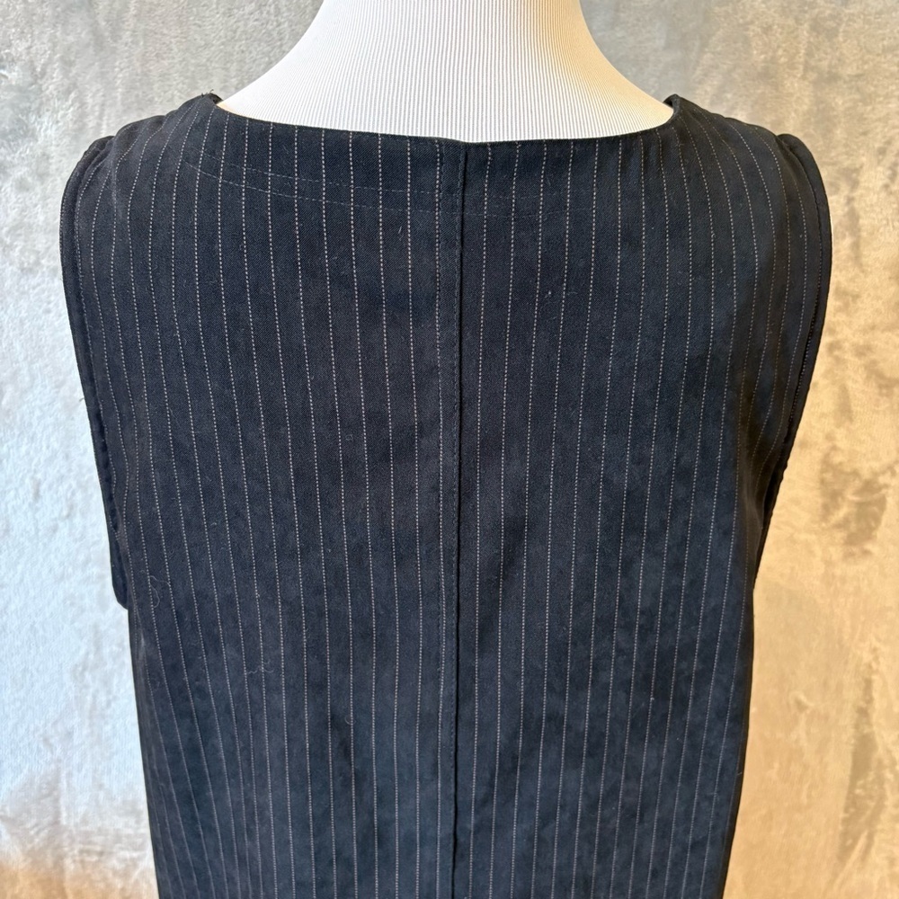 Academia 90s Preppy Button Sleeveless Jumper Layering Midi Dress Sz S - Picture 7 of 10